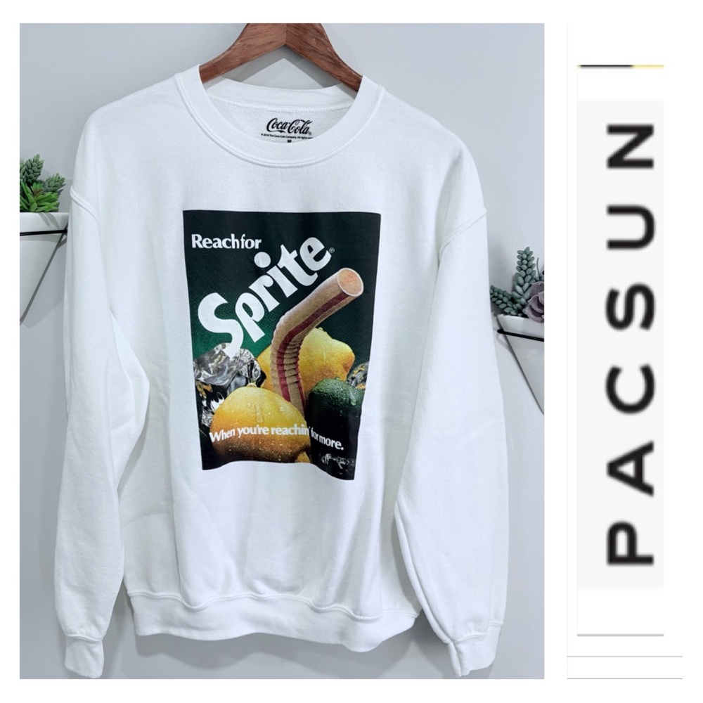PACSUN SPRITE White Crewneck Sweater